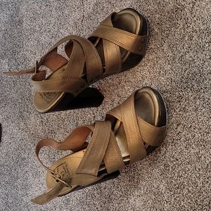 Lucky Brand Bronze Block Heels